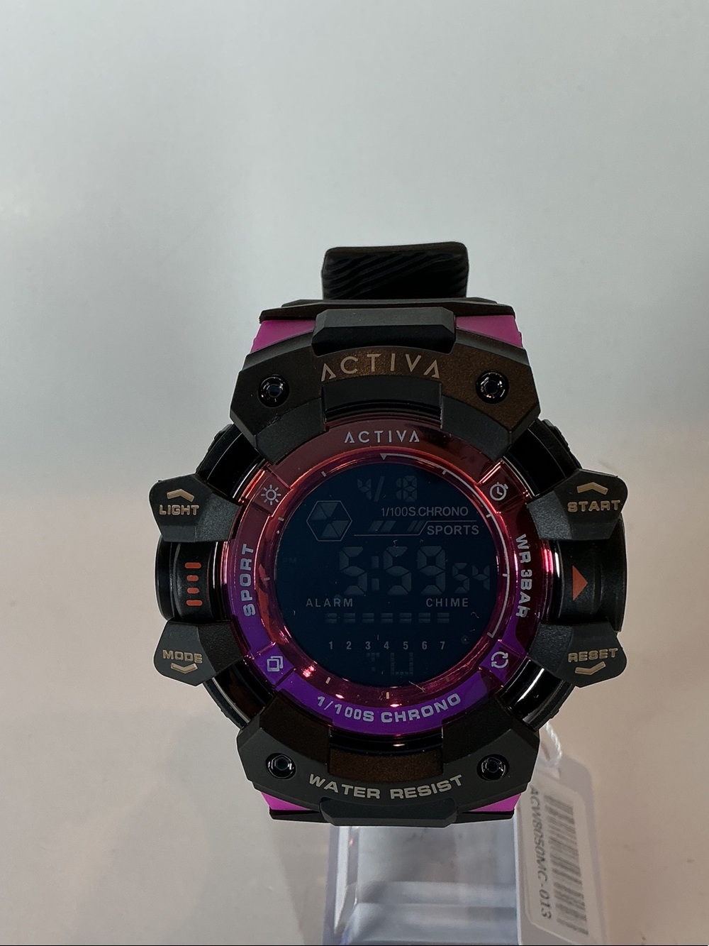 Invicta Black and Pink Digital Sports Watch with Purple Accent-ACW8050MC-013